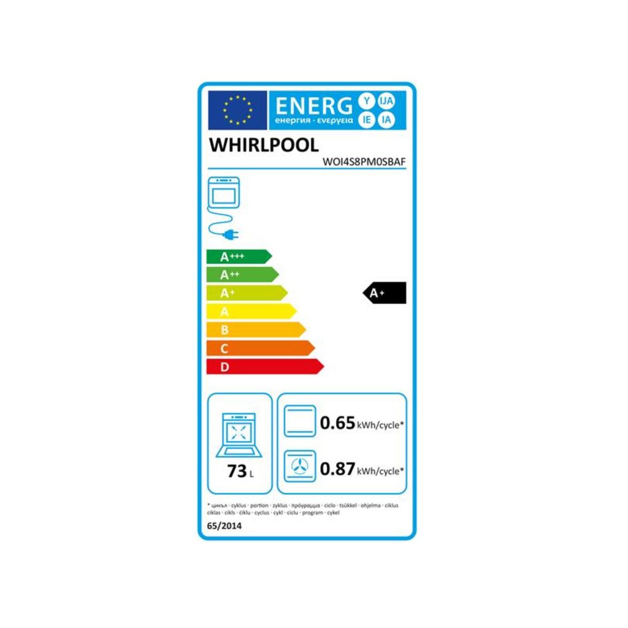 Voir la diapositive 2 : Whirlpool Four intégrable 73l 60cm pyrolyse + hydrolyse - WOI4S8PM0SBAF