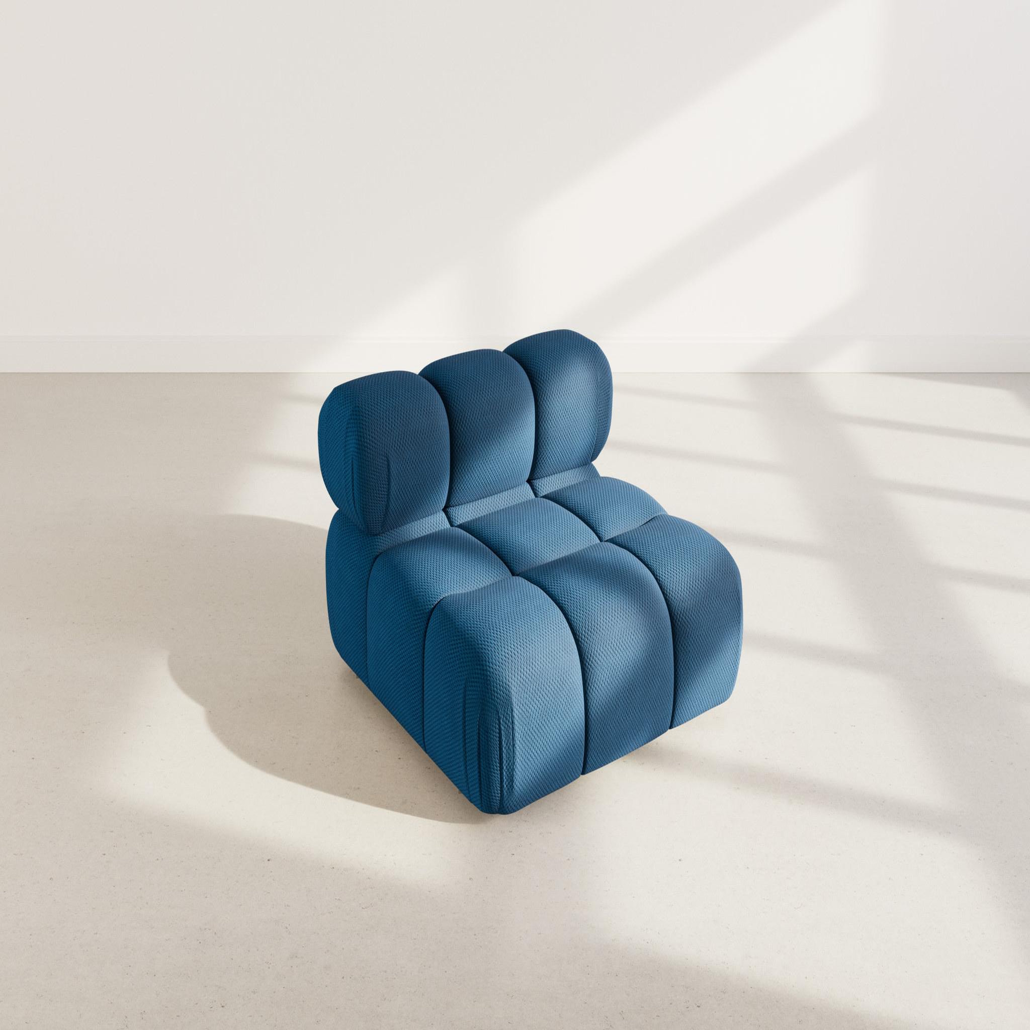 Voir la diapositive 3 : BEST MOBILIER Ruby - module d'assise en velours texturé