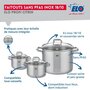Voir la diapositive 3 : ELO Ensemble de 1 Poêle de cuisson 28 cm et 3 faitouts 14, 16 et 26 cm Elo Profi Citrin