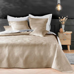 Paris Prix Couvre-Lit & 2 Housses de Coussin  Solange  240x260cm Beige Lin
