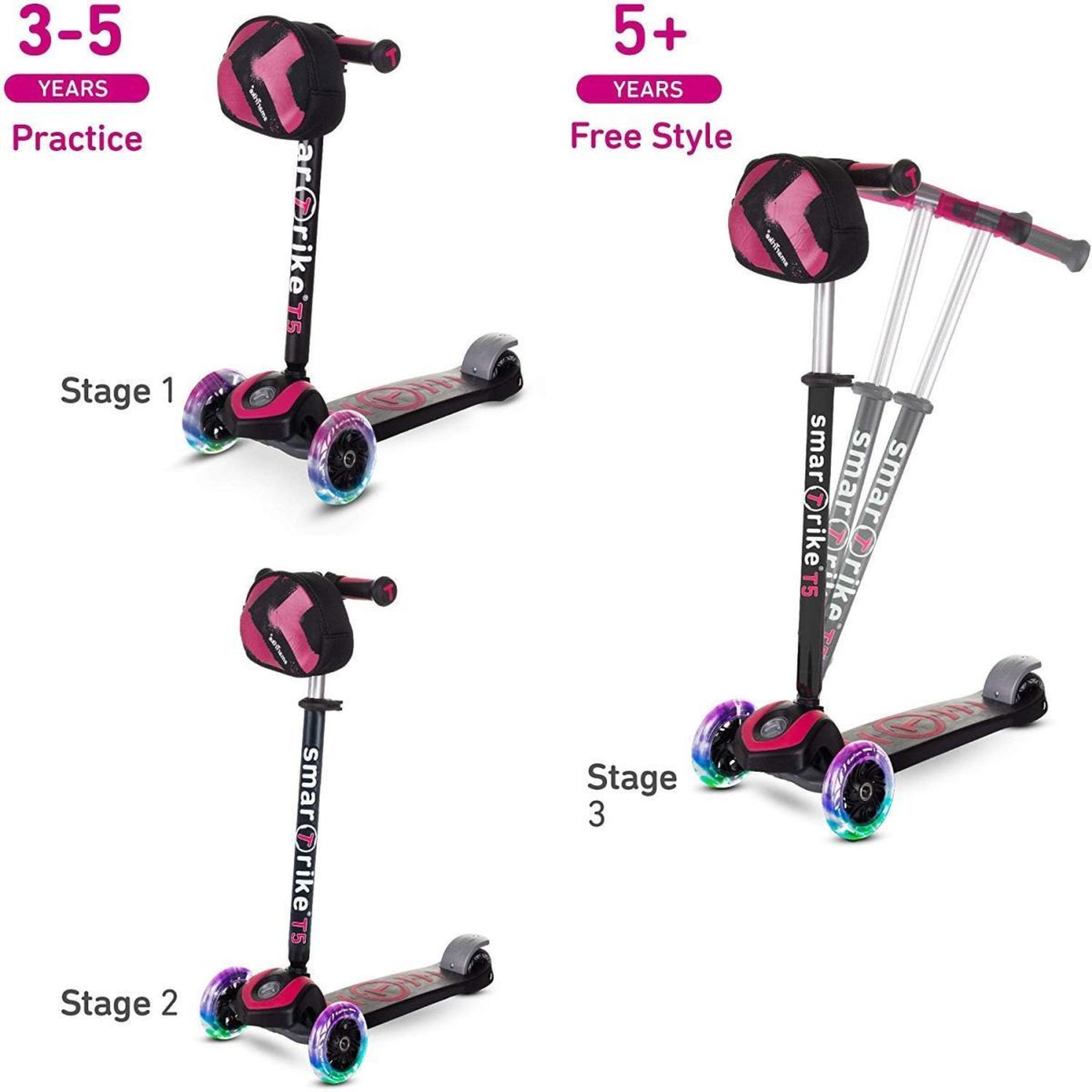 Voir la diapositive 3 : SMARTRIKE Scooter  T5 rose