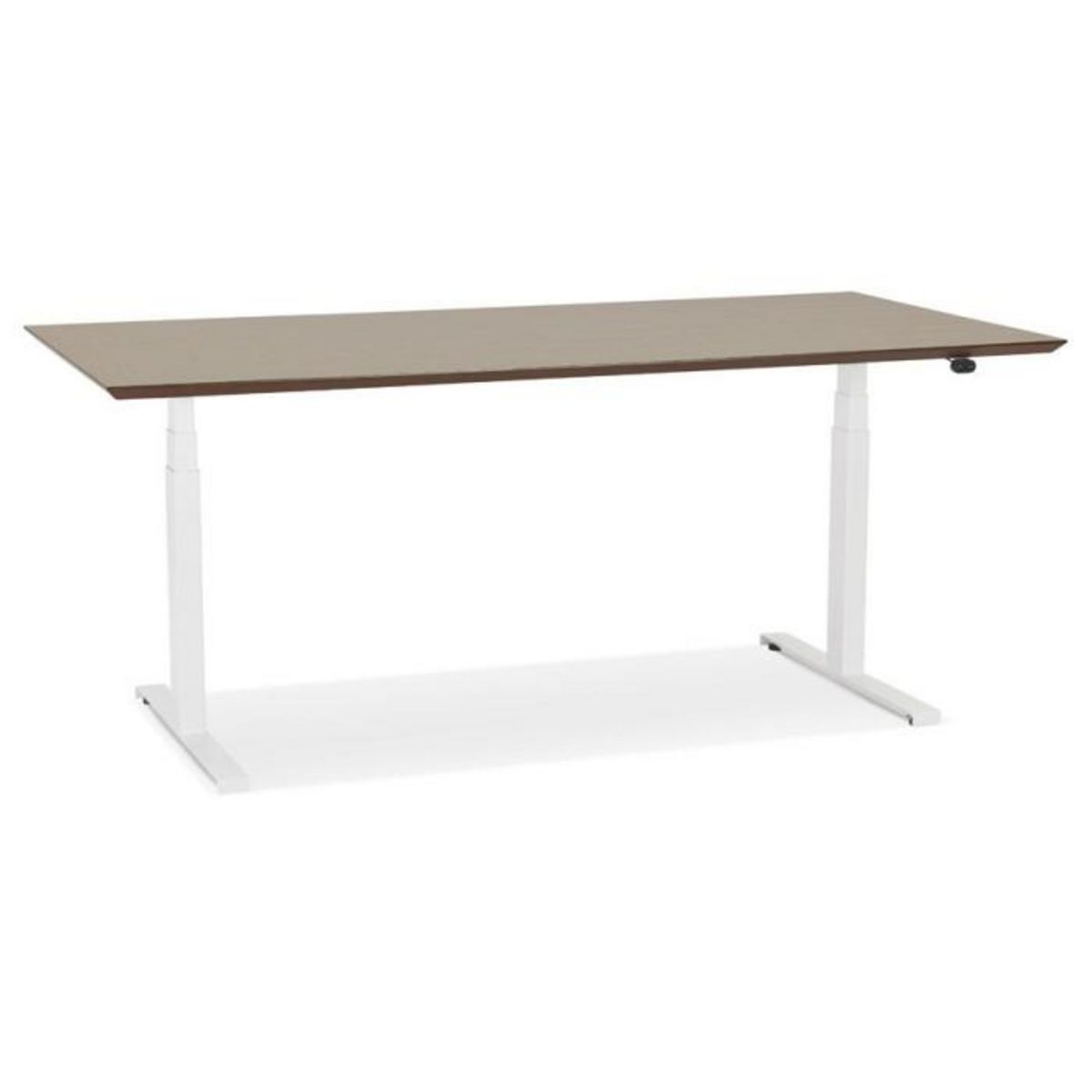 Paris Prix Bureau Électronique Ergonomique  Kio  180cm Noyer & Blanc