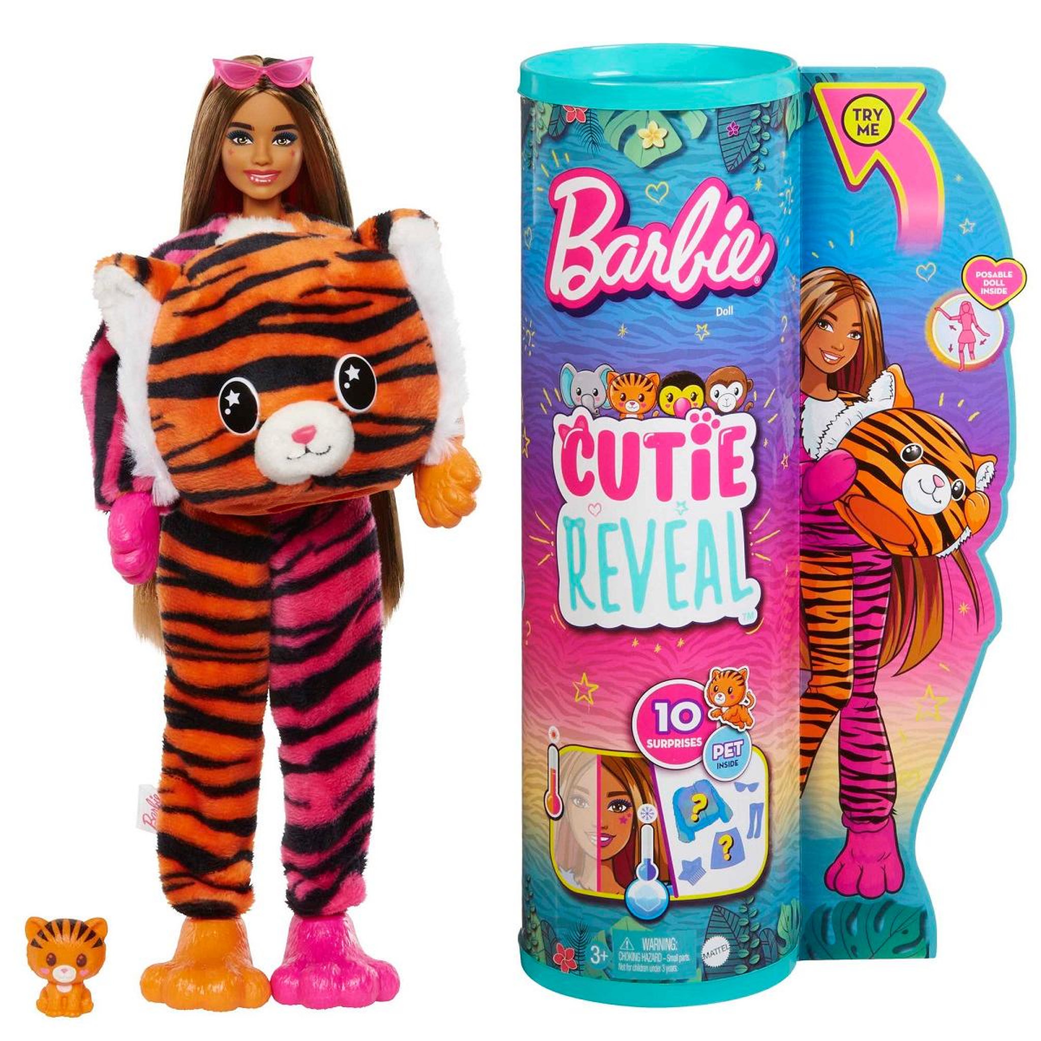 Voir la diapositive 1 : BARBIE Poupée Barbie Cutie Reveal Tigre