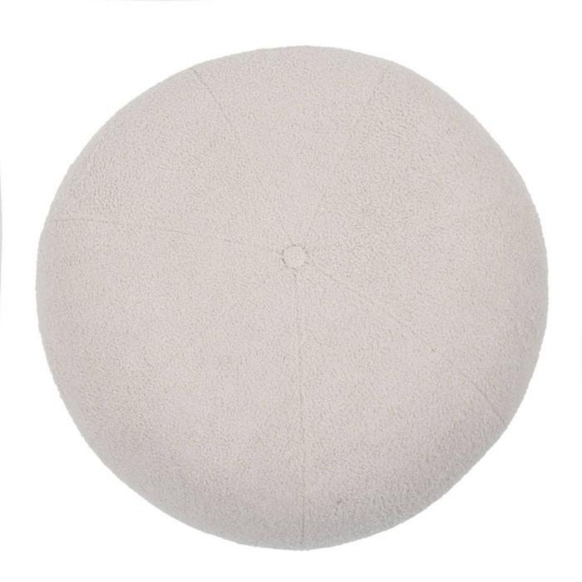 Paris Prix Pouf Rond Bouclette  Pilou  55cm Beige
