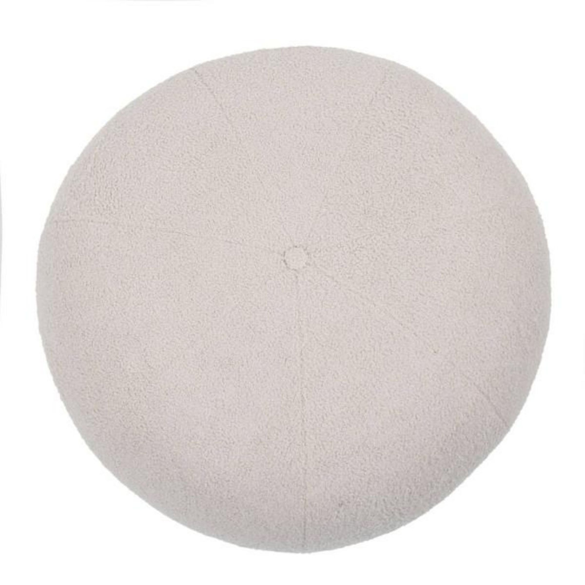 Paris Prix Pouf Rond Bouclette  Pilou  55cm Beige