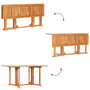 Voir la diapositive 4 : VIDAXL Table pliable de jardin papillon 150x90x75 cm Bois teck solide