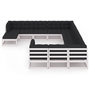 Voir la diapositive 3 : VIDAXL Salon de jardin 12 pcs avec coussins Blanc Bois de pin massif