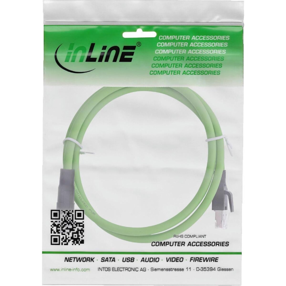 InLine Câble réseau Inline 4043718318742 M12 X-codé vers RJ45 20 m