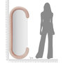 Voir la diapositive 6 : Paris Prix Miroir Mural en Velours  Chantal  160cm Rose