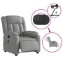Voir la diapositive 5 : VIDAXL Fauteuil de massage inclinable electrique gris clair tissu