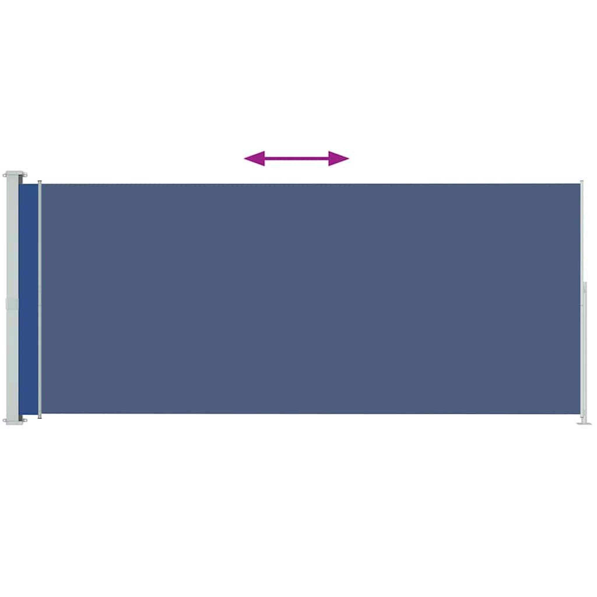 Voir la diapositive 3 : VIDAXL Auvent lateral retractable de patio 180x500 cm Bleu