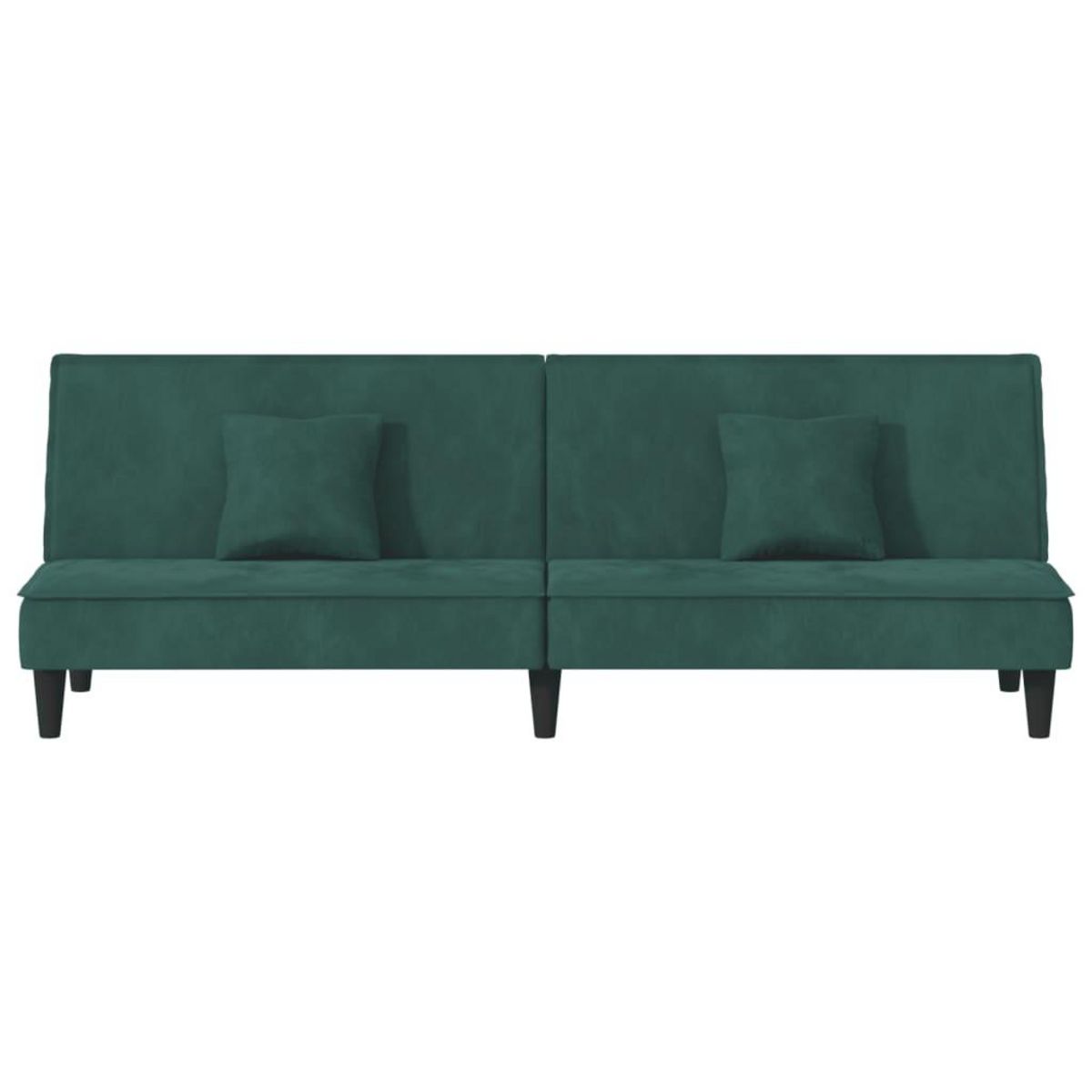 VIDAXL Canape-lit vert fonce Velours