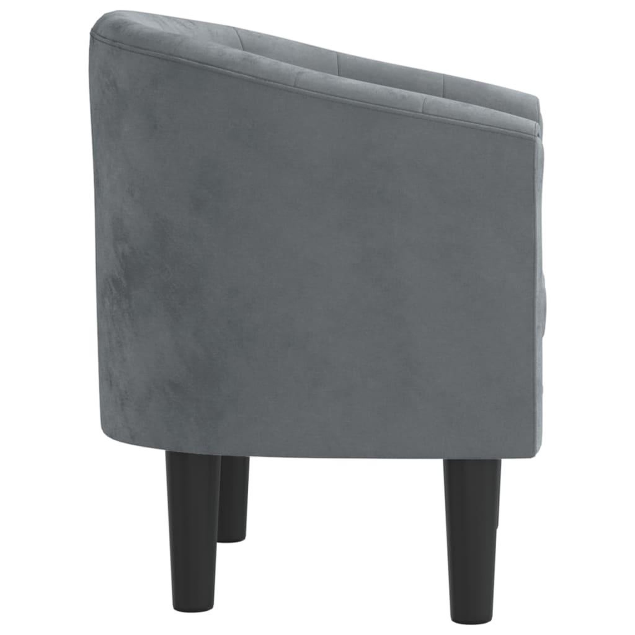 Voir la diapositive 4 : VIDAXL Chaise cabriolet gris fonce velours