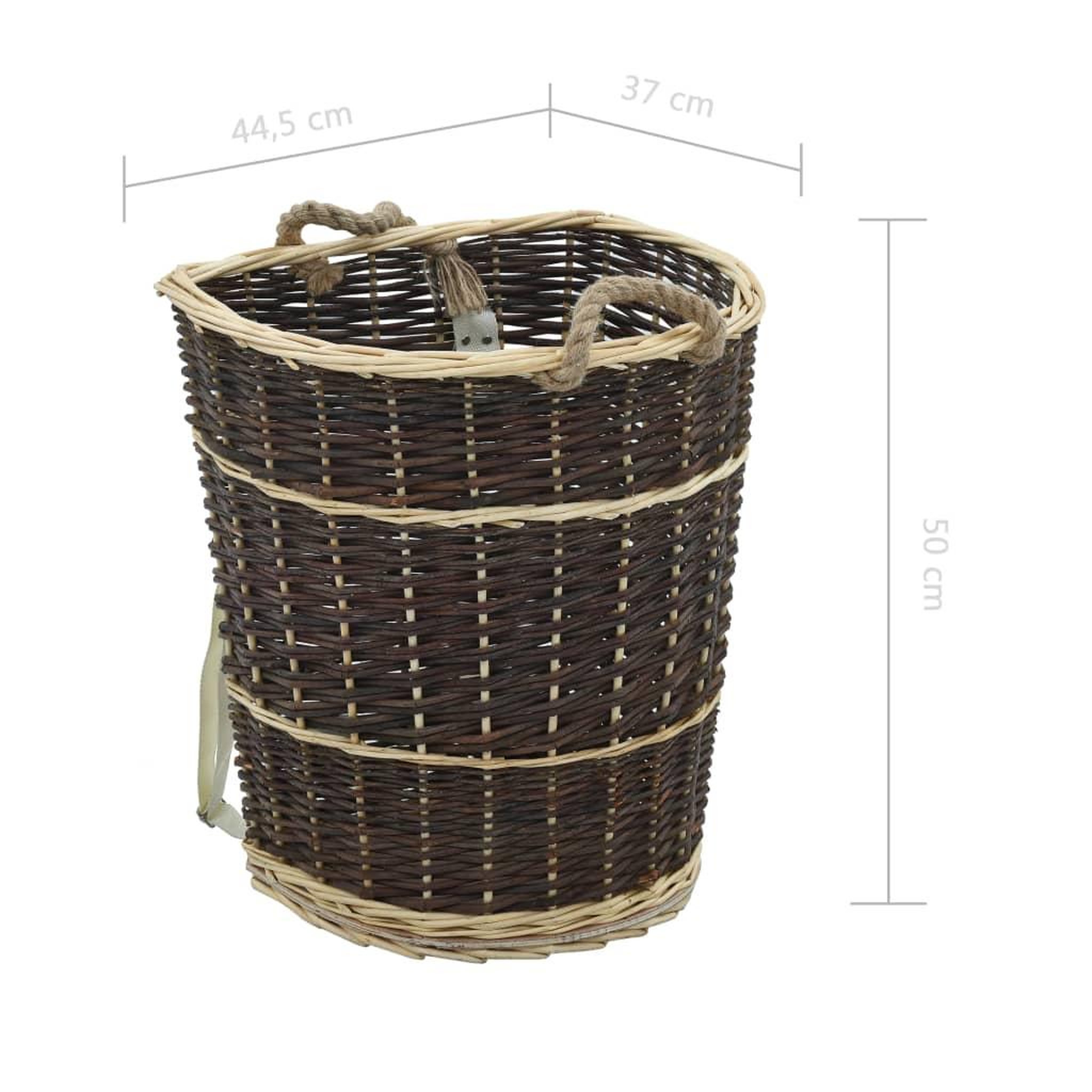 Voir la diapositive 6 : VIDAXL Sac a dos bois de chauffage sangles de transport 44,5x37x50 cm