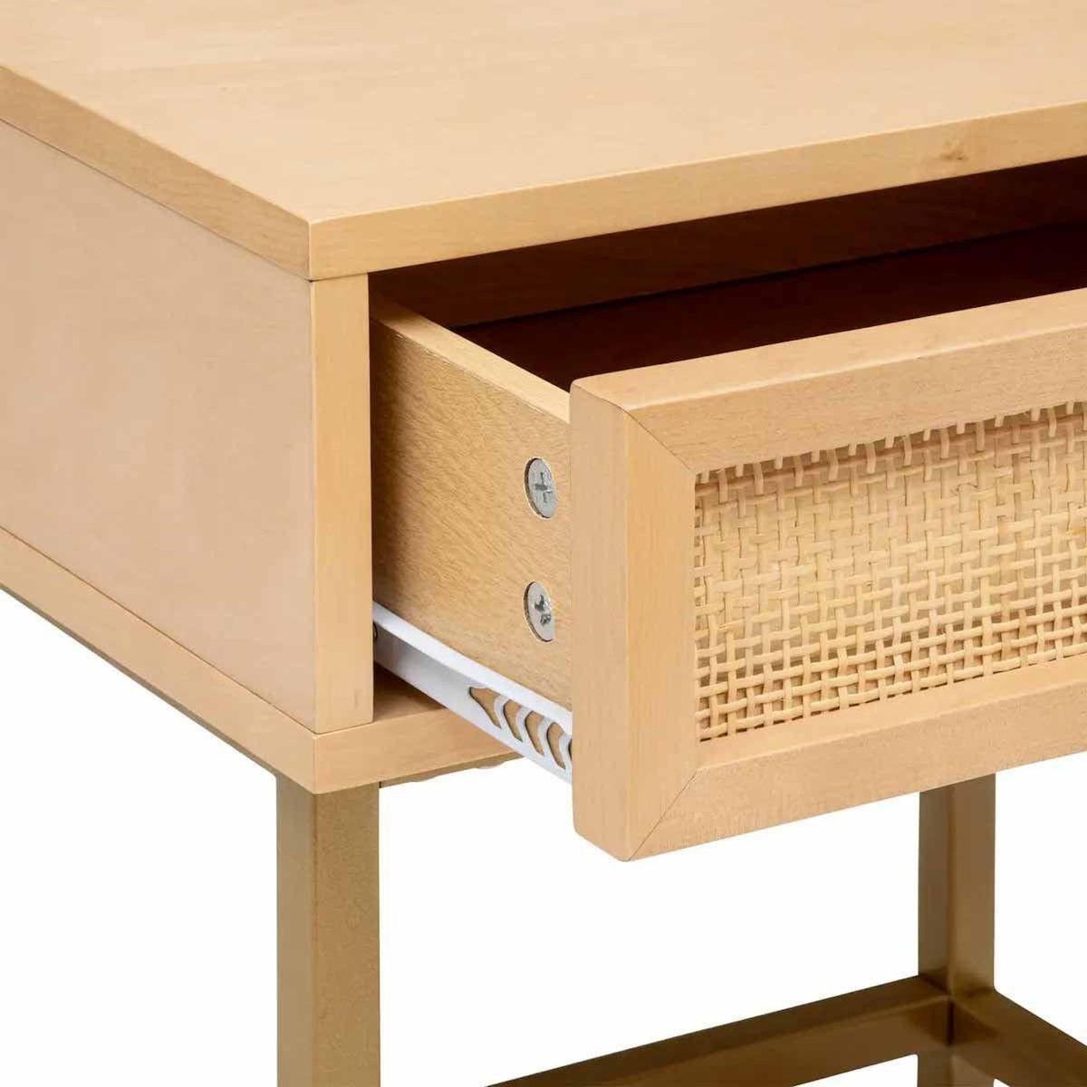ATMOSPHERA Table de Chevet 1 Tiroir Cannage  Rayo  50cm Naturel