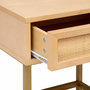 Voir la diapositive 3 : ATMOSPHERA Table de Chevet 1 Tiroir Cannage  Rayo  50cm Naturel