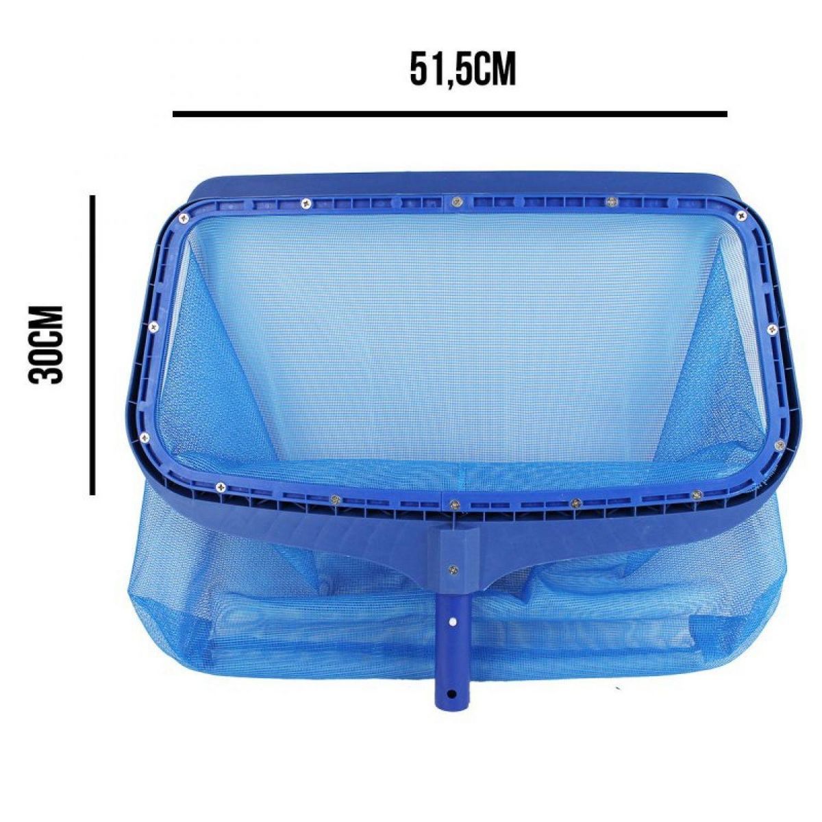 LINXOR Tête d'épuisette de fond premium bleu pour piscine adaptable sur manche standard ou télescopique