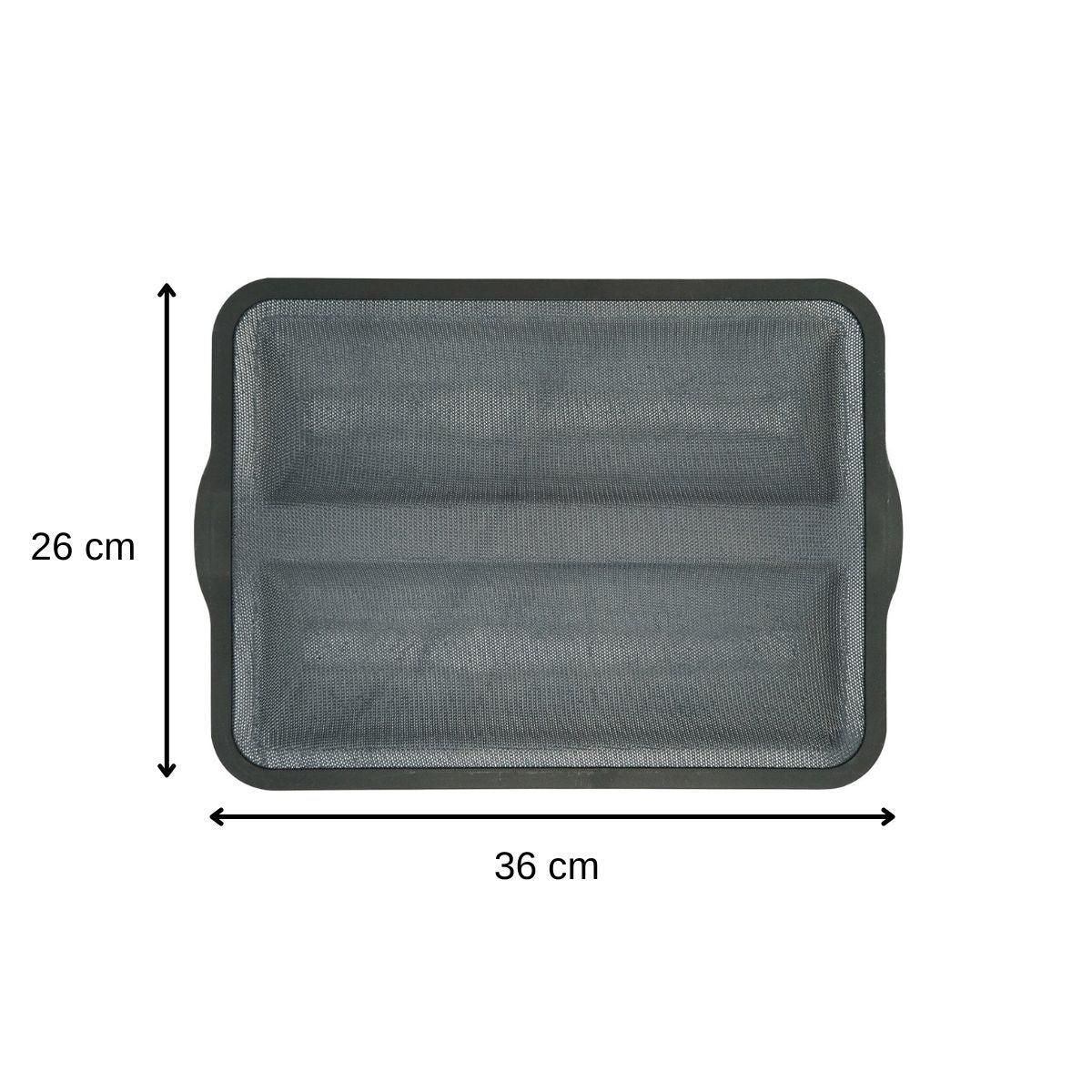 ZENKER Lot avec 1 Moule à baguette en silicone fibre de verre, 1 spatule Zenker et 2 bols à mixer en inox Fackelmann