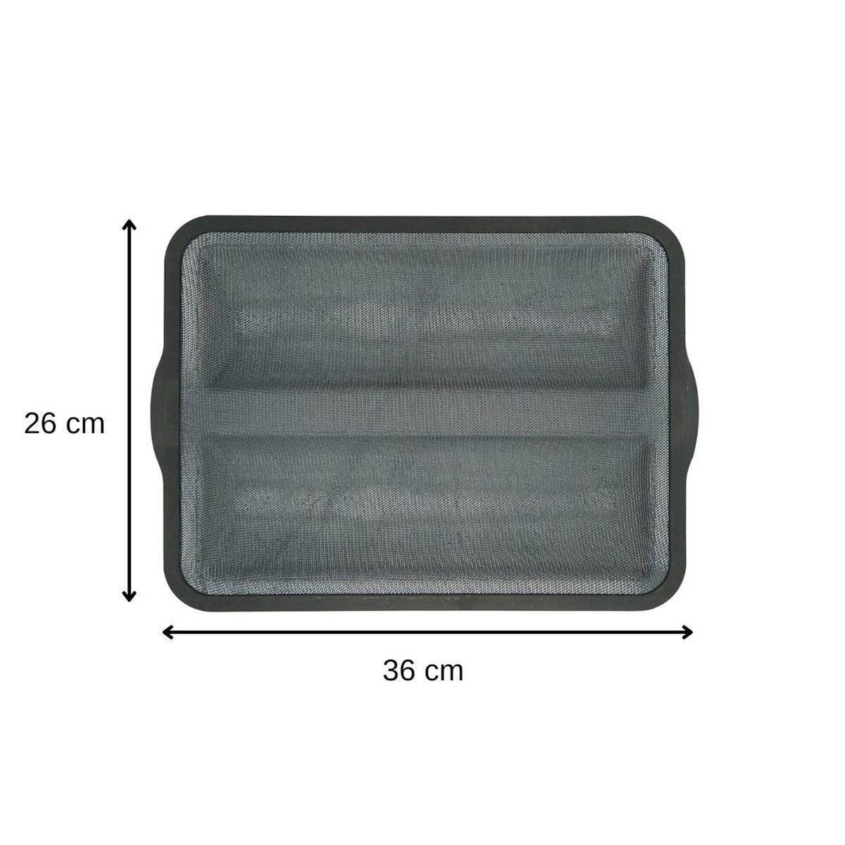 ZENKER Lot avec 1 Moule à baguette en silicone fibre de verre, 1 spatule Zenker et 2 bols à mixer en inox Fackelmann