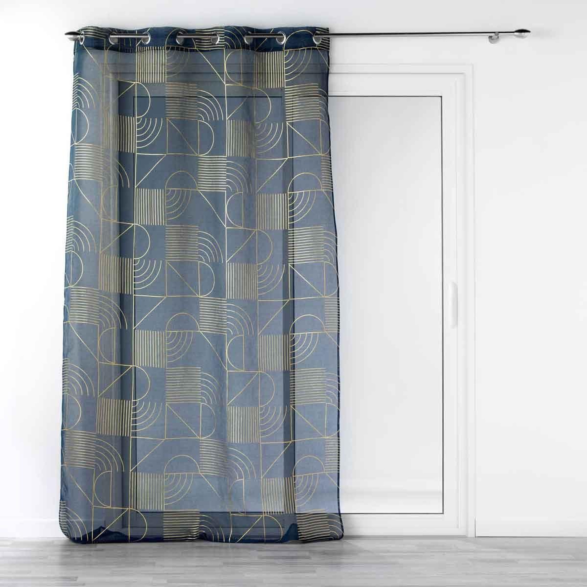 Douceur d'Intérieur Rideau voilage à œillets  lineor  140x240cm marine