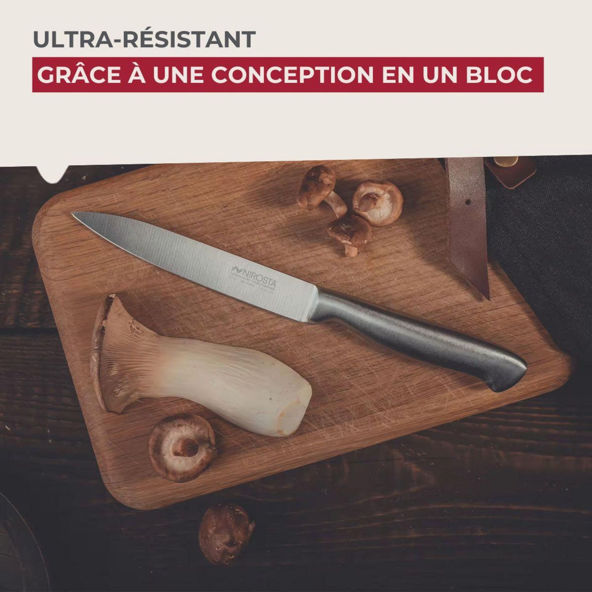 NIROSTA Couteau de cuisine Santoku lame de 18 cm Nirosta Star