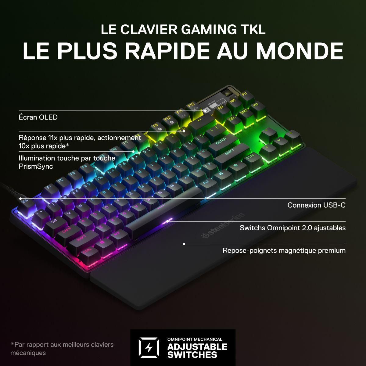 STEEL SERIES Clavier gamer APEX PRO TKL 2023