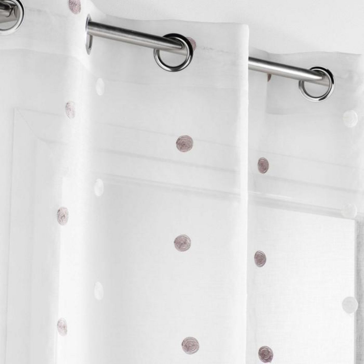 Paris Prix Rideau Voilage à Œillets  Lorna  140x280cm Blanc