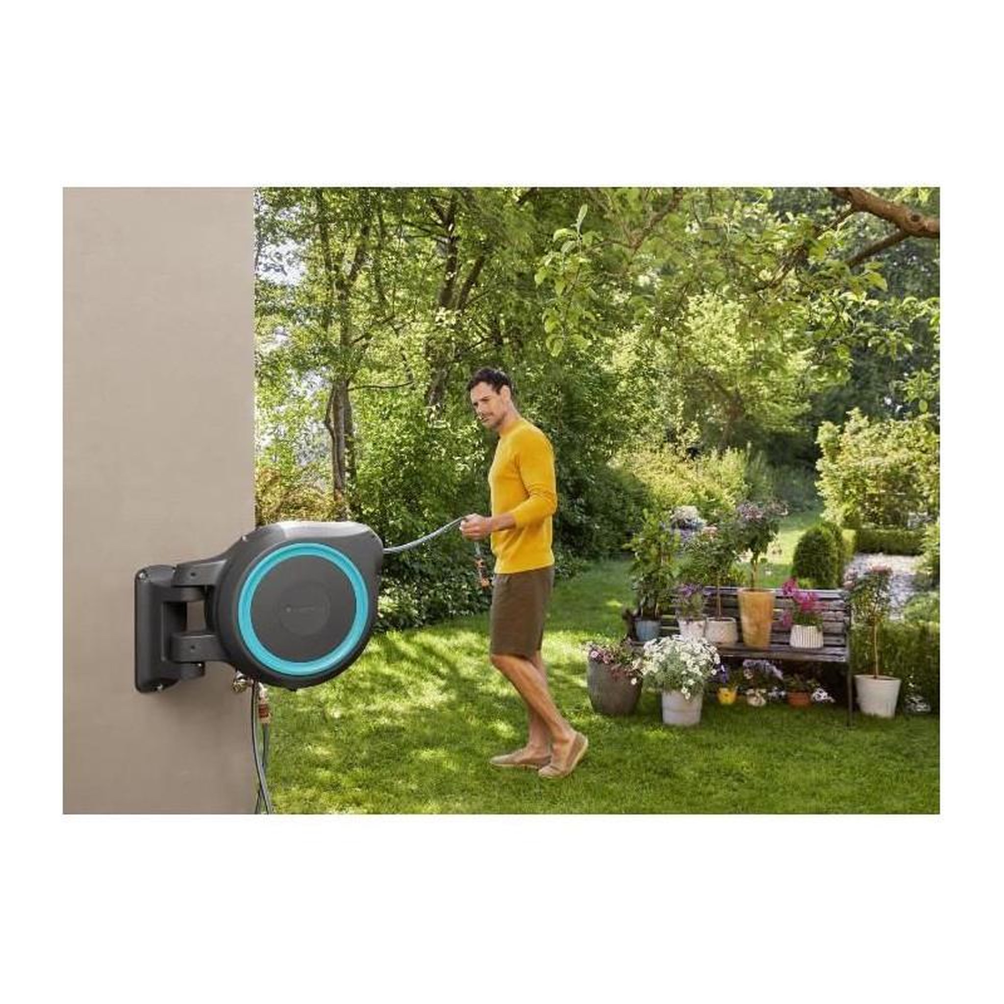 Voir la diapositive 4 : Gardena Dévidoir automatique mural RollUp XL 35 m