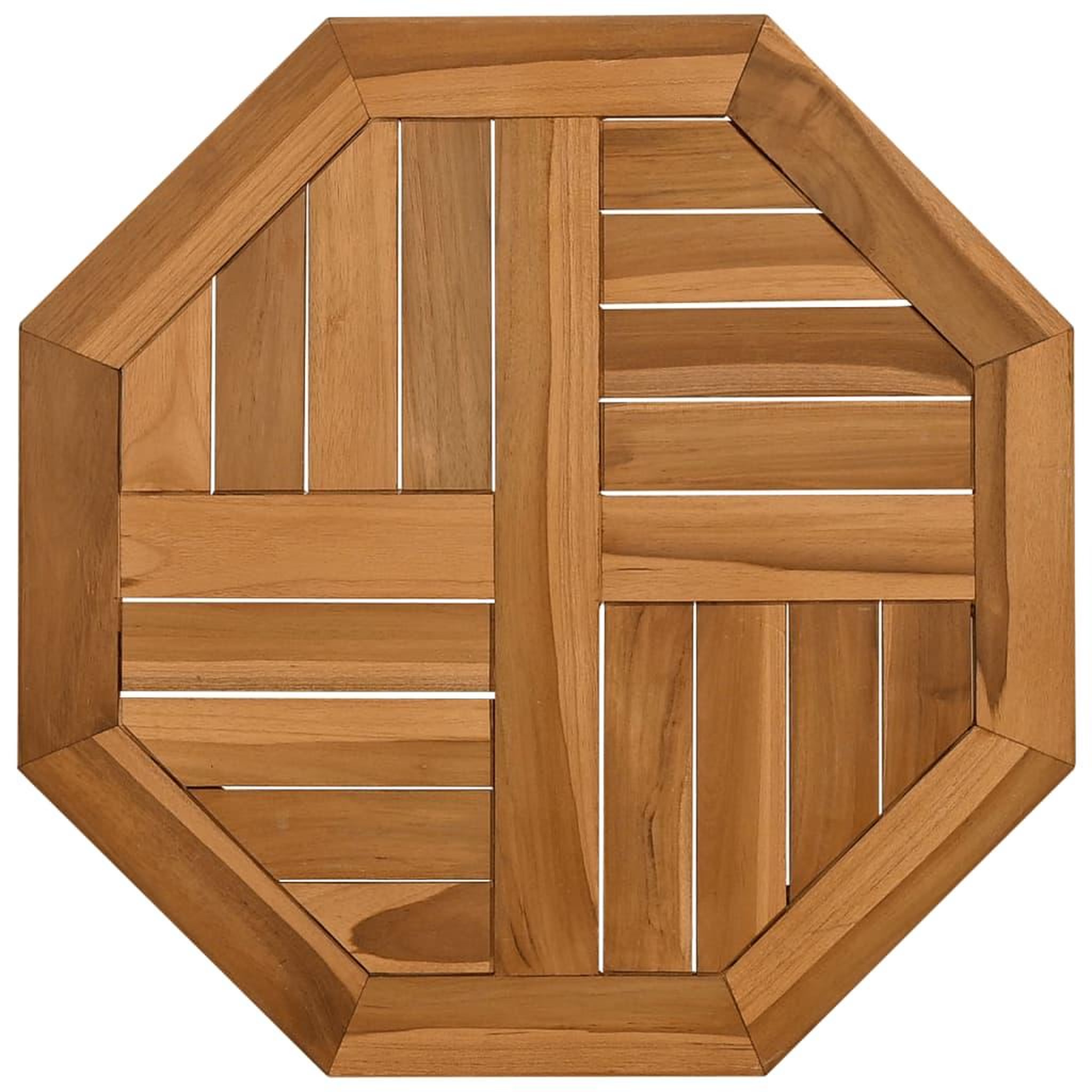 Voir la diapositive 2 : VIDAXL Dessus de table 50x50x2,5 cm octogonal bois de teck massif