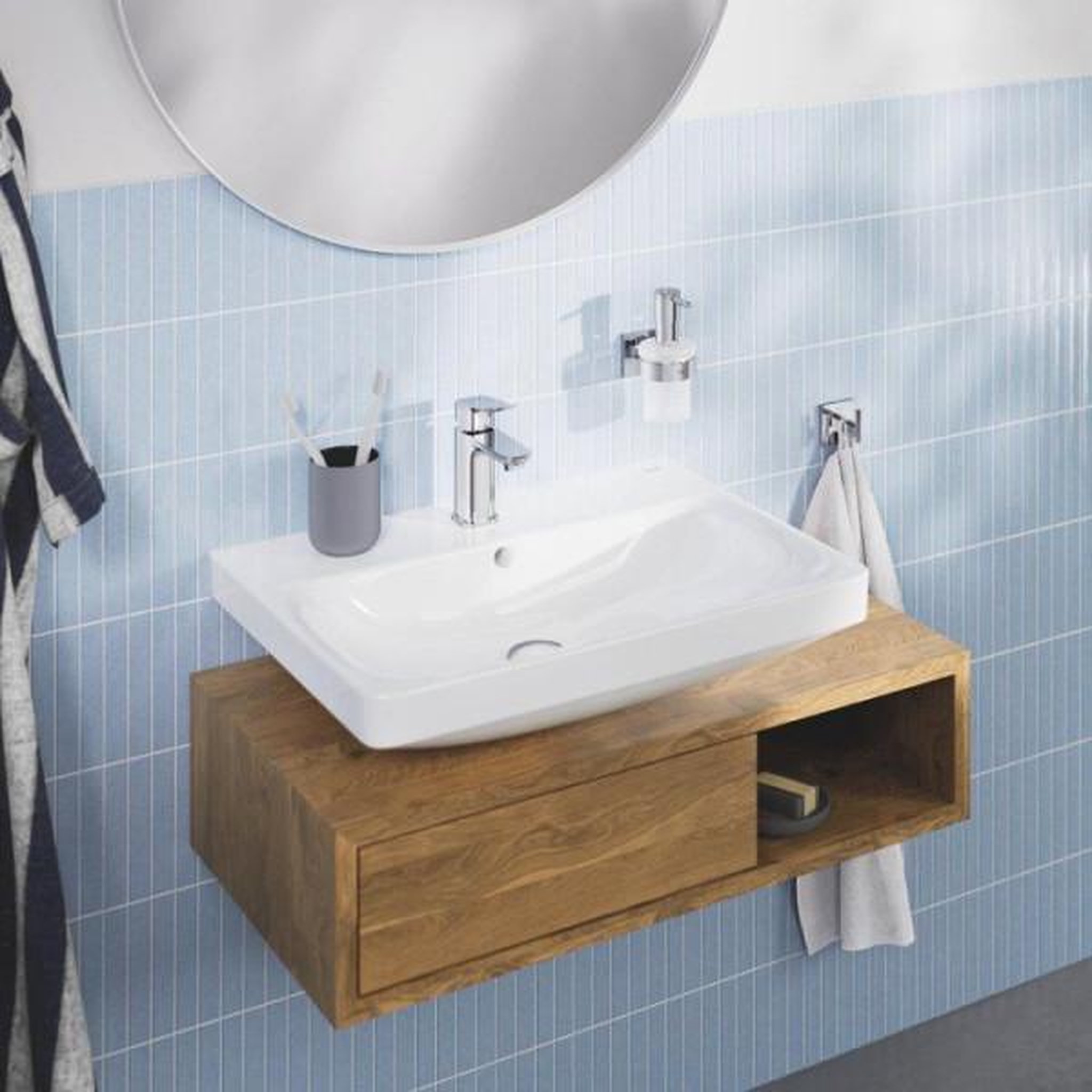 Voir la diapositive 2 : Grohe Mitigeur de lavabo - grohe dice - taille s - clic-clac - chrome