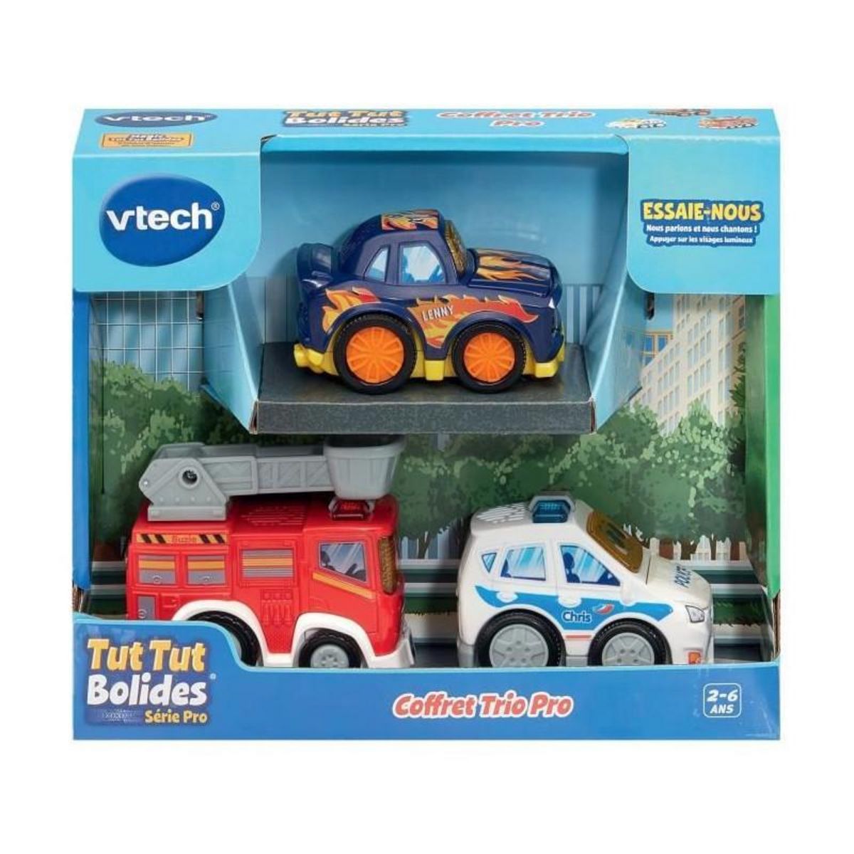 VTECH TUT TUT BOLIDES - VÉHICULES SÉRIE PRO - COFFRET TRIO