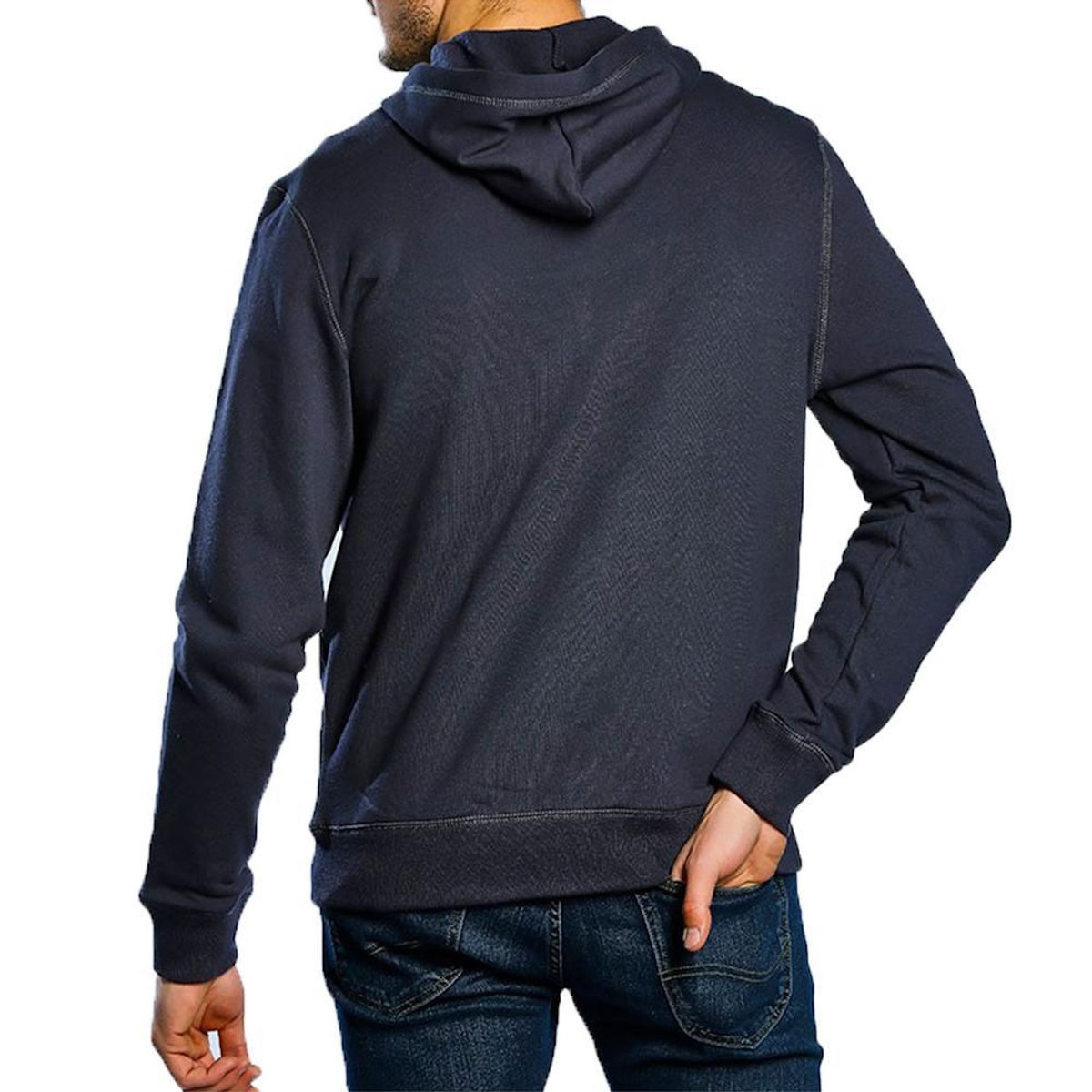 Schott Sweat zippé marine Homme Schott Badge