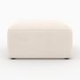 Voir la diapositive 4 : Rendez vous déco Pouf rectangulaire pour canapé modulable en velours blanc cassé-Mina