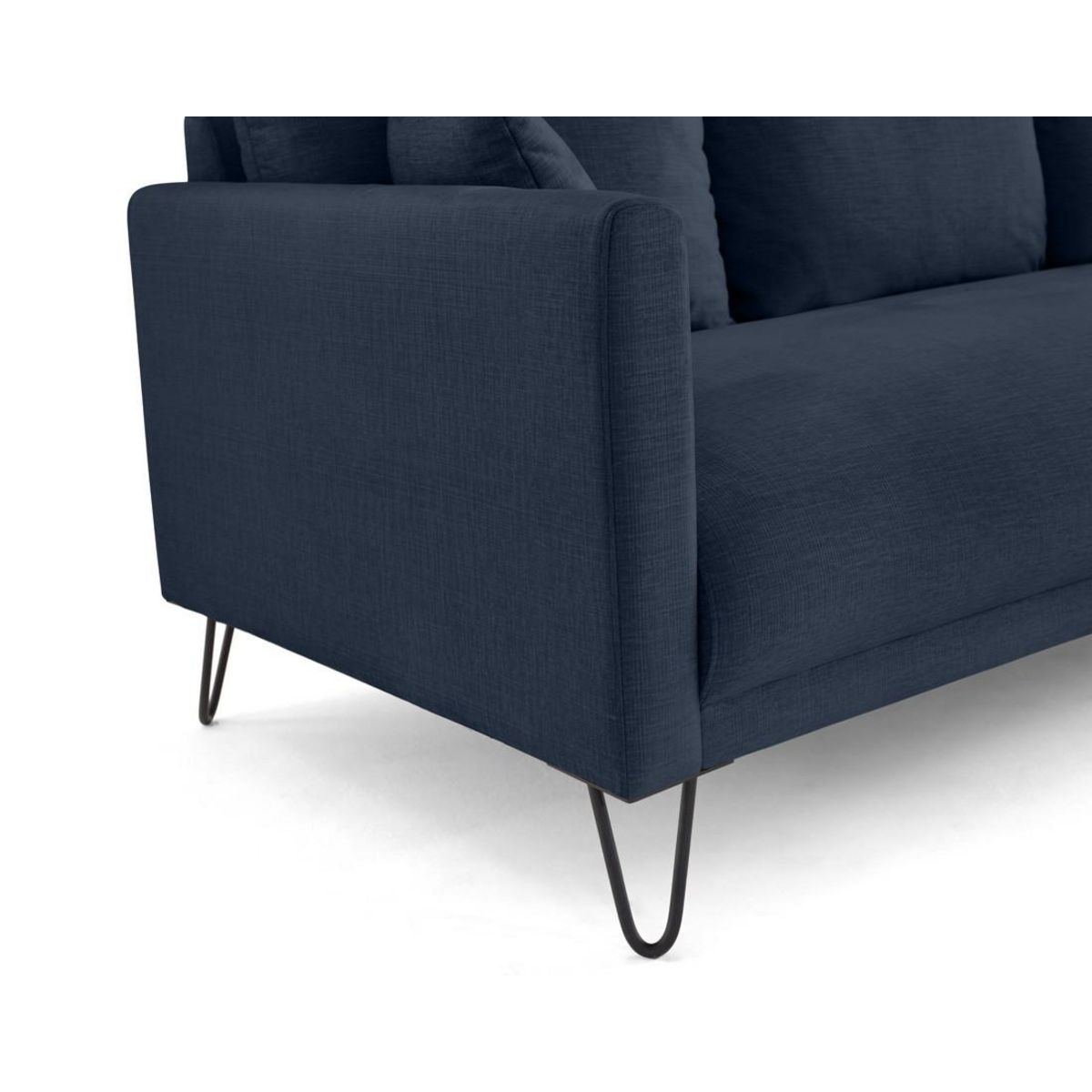 LISA DESIGN Ostrava - canapé droit 2 places en velours pieds en épingle