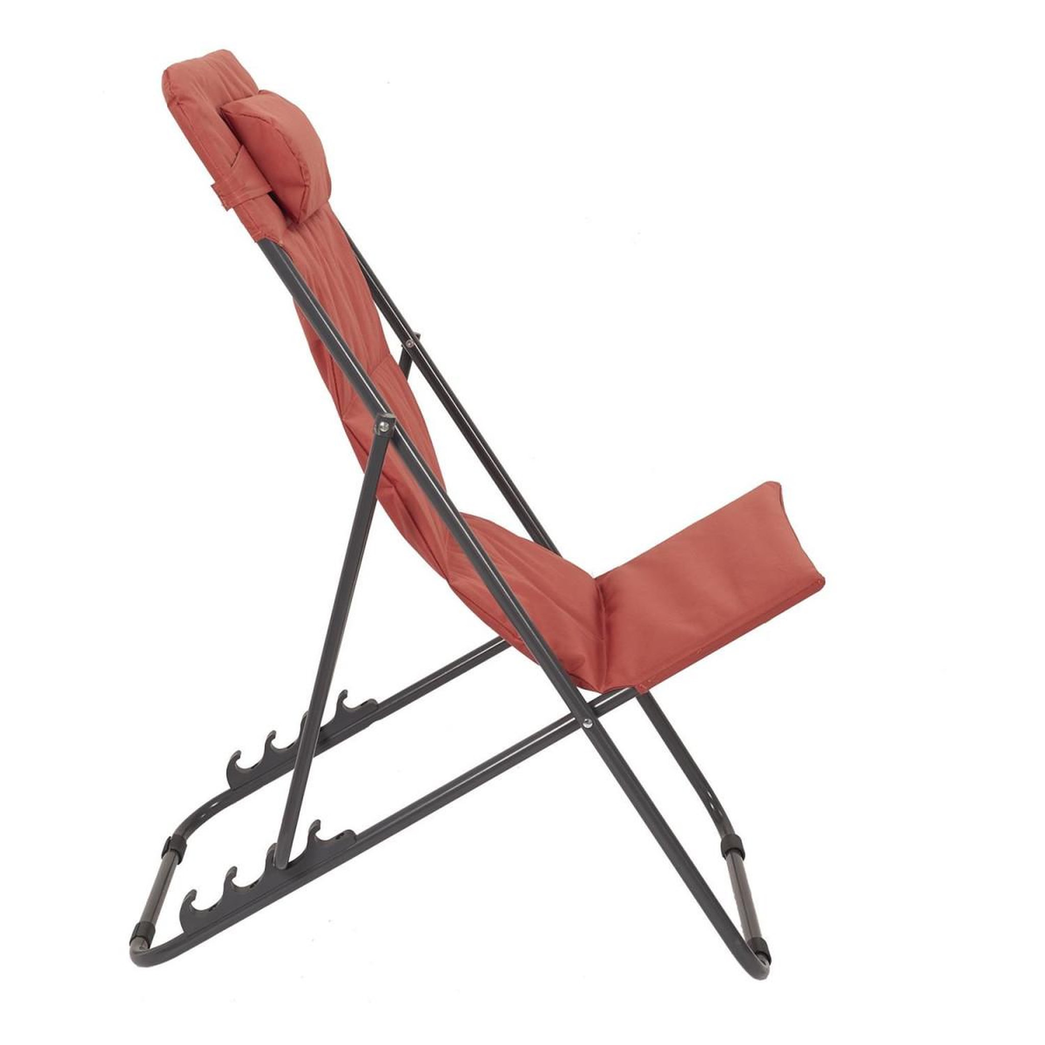 Voir la diapositive 4 : The Home Deco Factory Transat de plage pliant  corfou  93cm terracotta