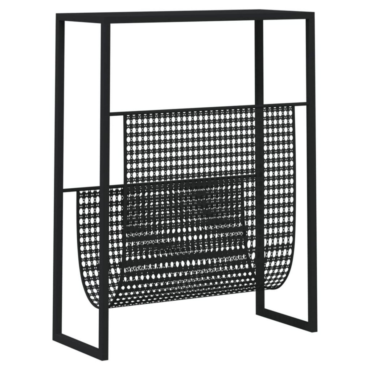 VIDAXL Porte-revue Noir 35x15x45 cm Acier