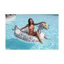 Voir la diapositive 2 : AIRMYFUN Bouée Gonflable XXL Chevauchable, Piscine & Plage, Flotteur Deluxe - Léopard 150x150x105cm