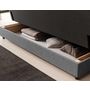 Voir la diapositive 4 : BEST MOBILIER Ezra - canapé convertible clic-clac 3 places avec coffre en tissu texturé