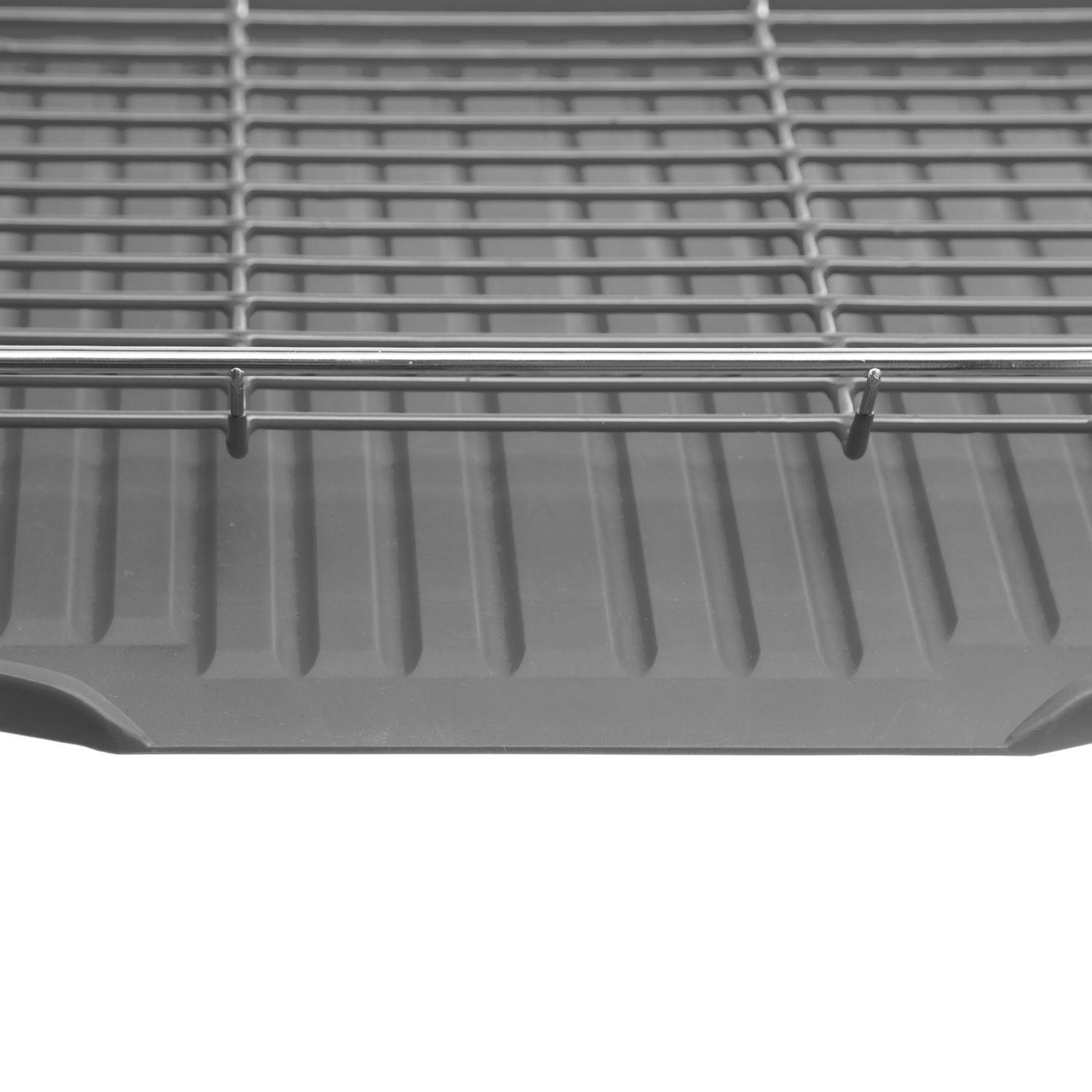 Voir la diapositive 3 : FIVE Egouttoir 2 niveaux en métal et polypropylène - Gris