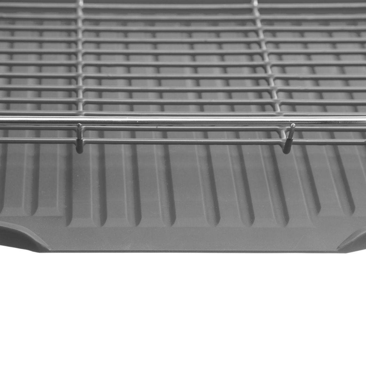 FIVE Egouttoir 2 niveaux en métal et polypropylène - Gris