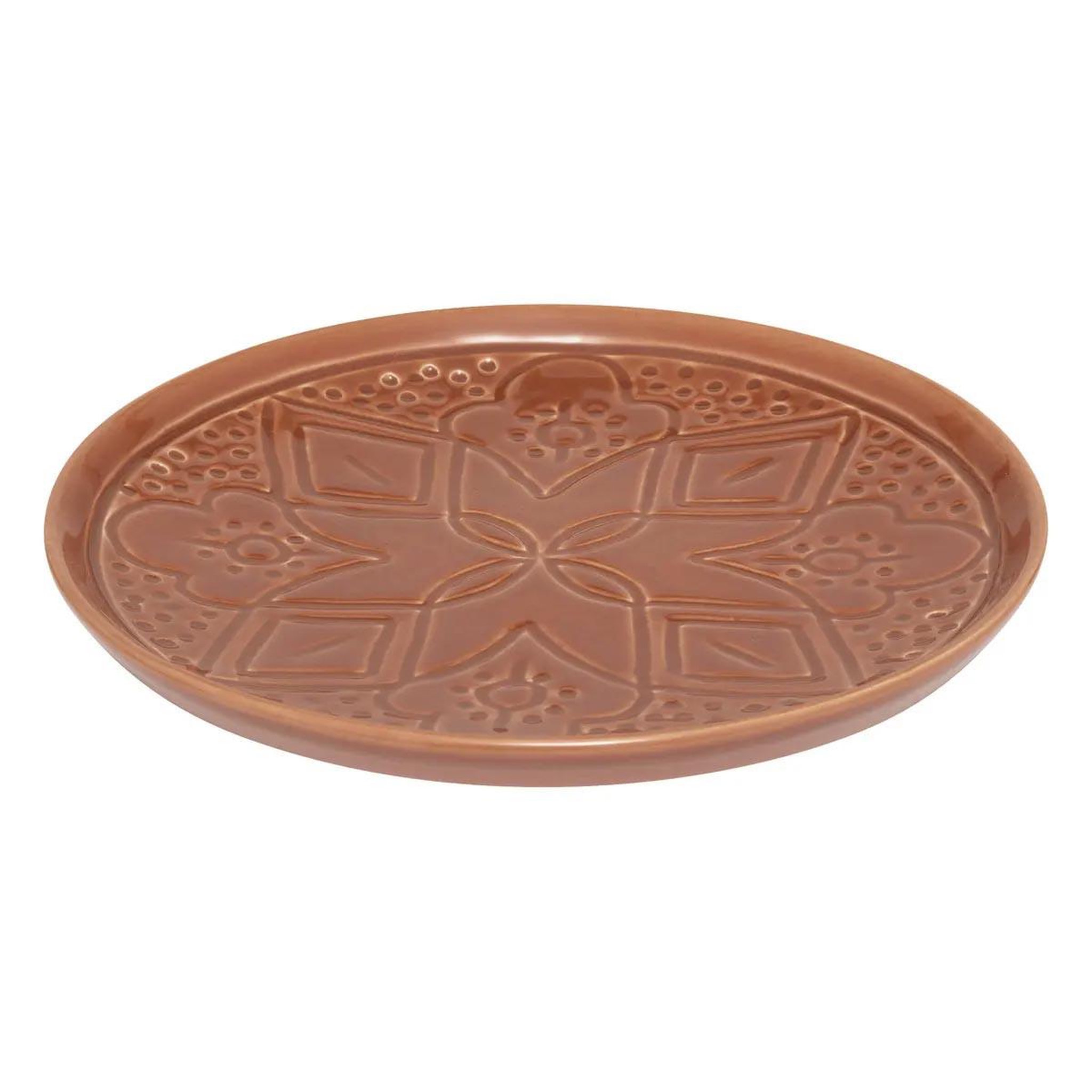 Voir la diapositive 2 : SECRET DE GOURMET Lot de 6 assiettes à dessert  sienna  20cm terracotta