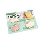 Voir la diapositive 2 : ELINELI Puzzle tactile en bois- La ferme