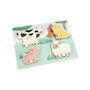 Voir la diapositive 2 : ELINELI Puzzle tactile en bois- La ferme