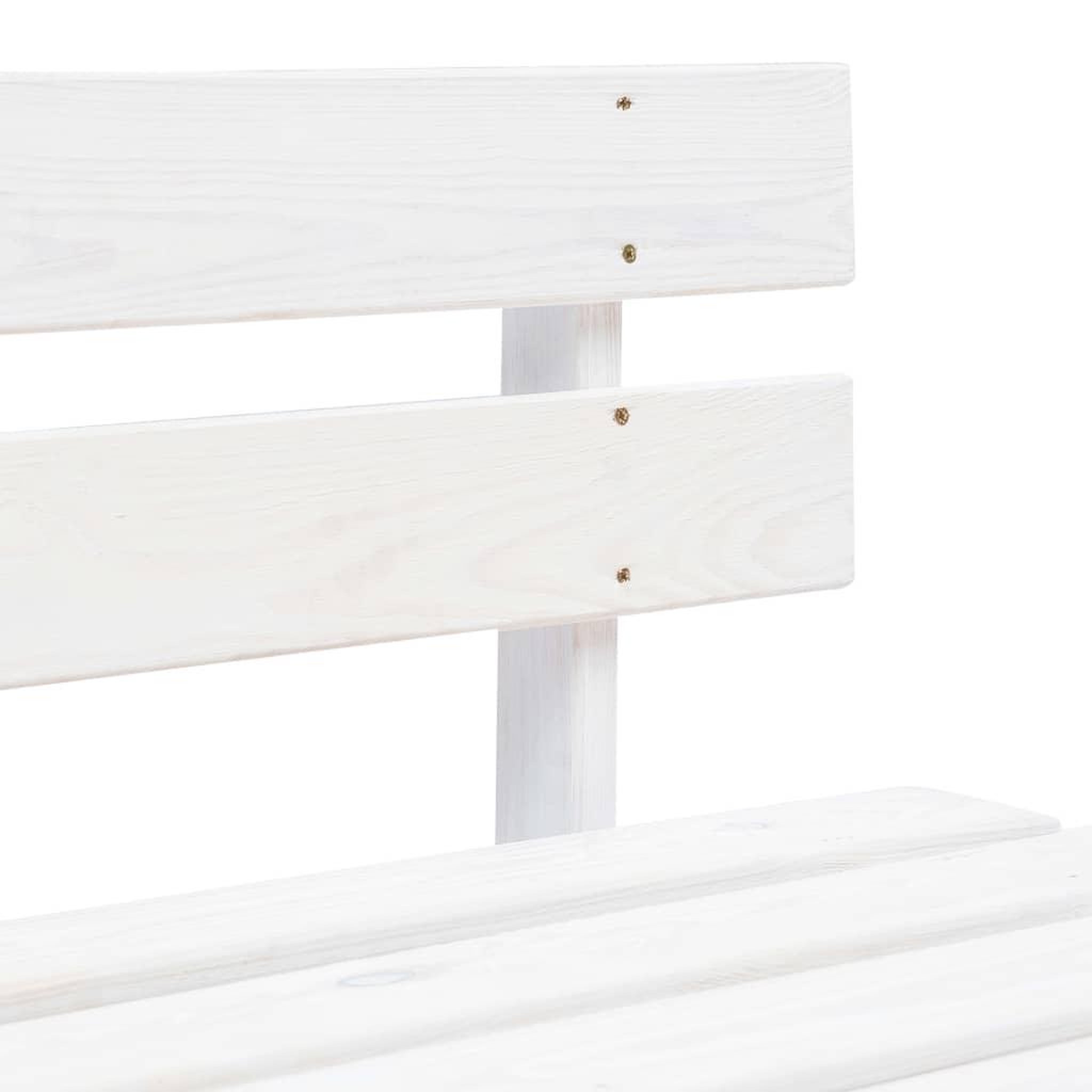 Voir la diapositive 4 : VIDAXL Banc palette de jardin bois gris blanc