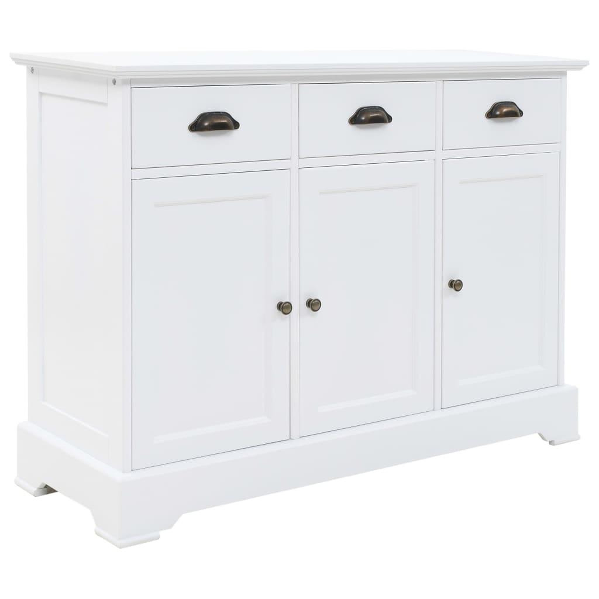 VIDAXL Buffet avec 3 portes mdf et bois de pin 105x35x77,5 cm