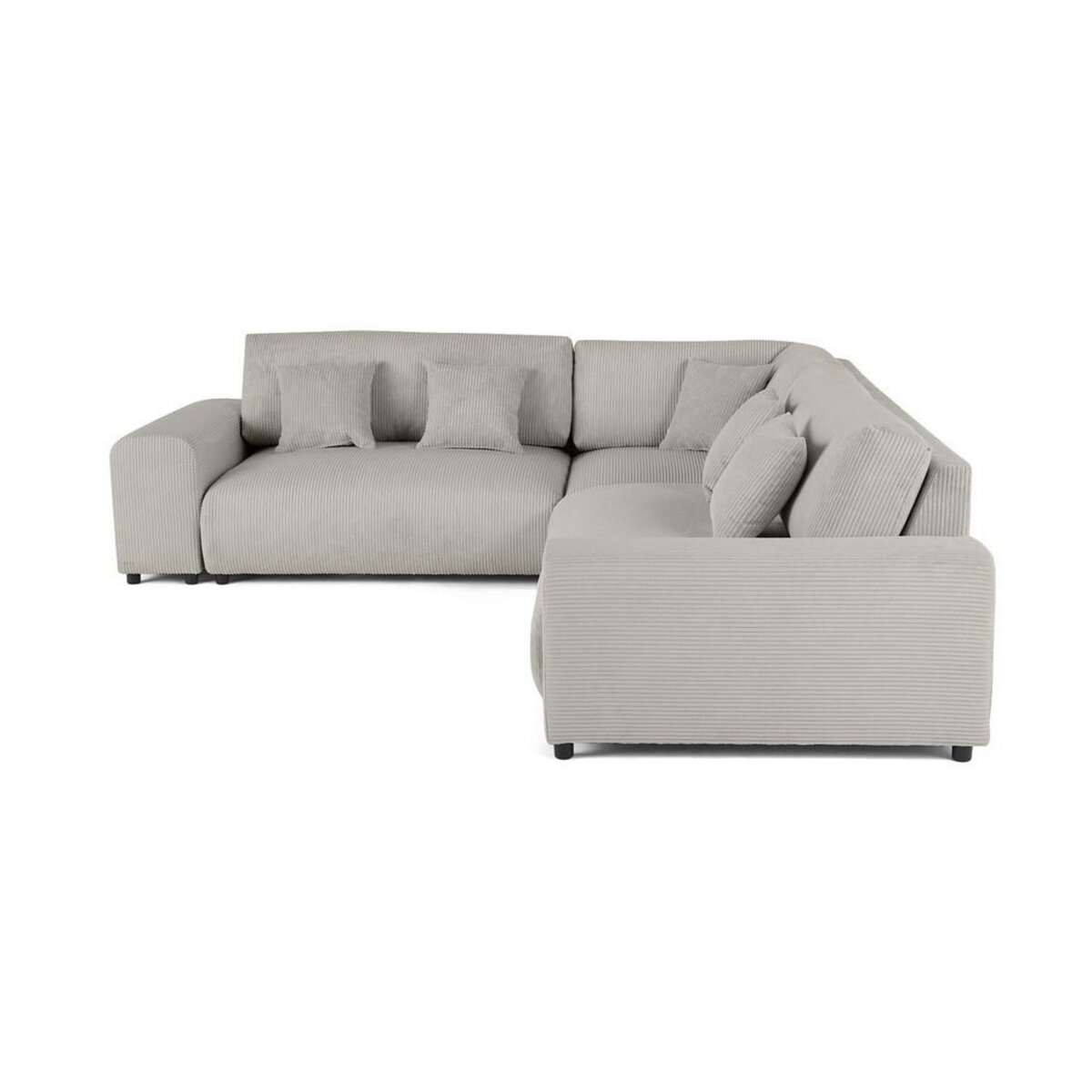 LISA DESIGN Garance - canapé modulable d'angle gauche - 5 places - en velours côtelé