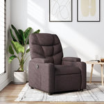 VIDAXL Fauteuil inclinable Marron fonce Tissu