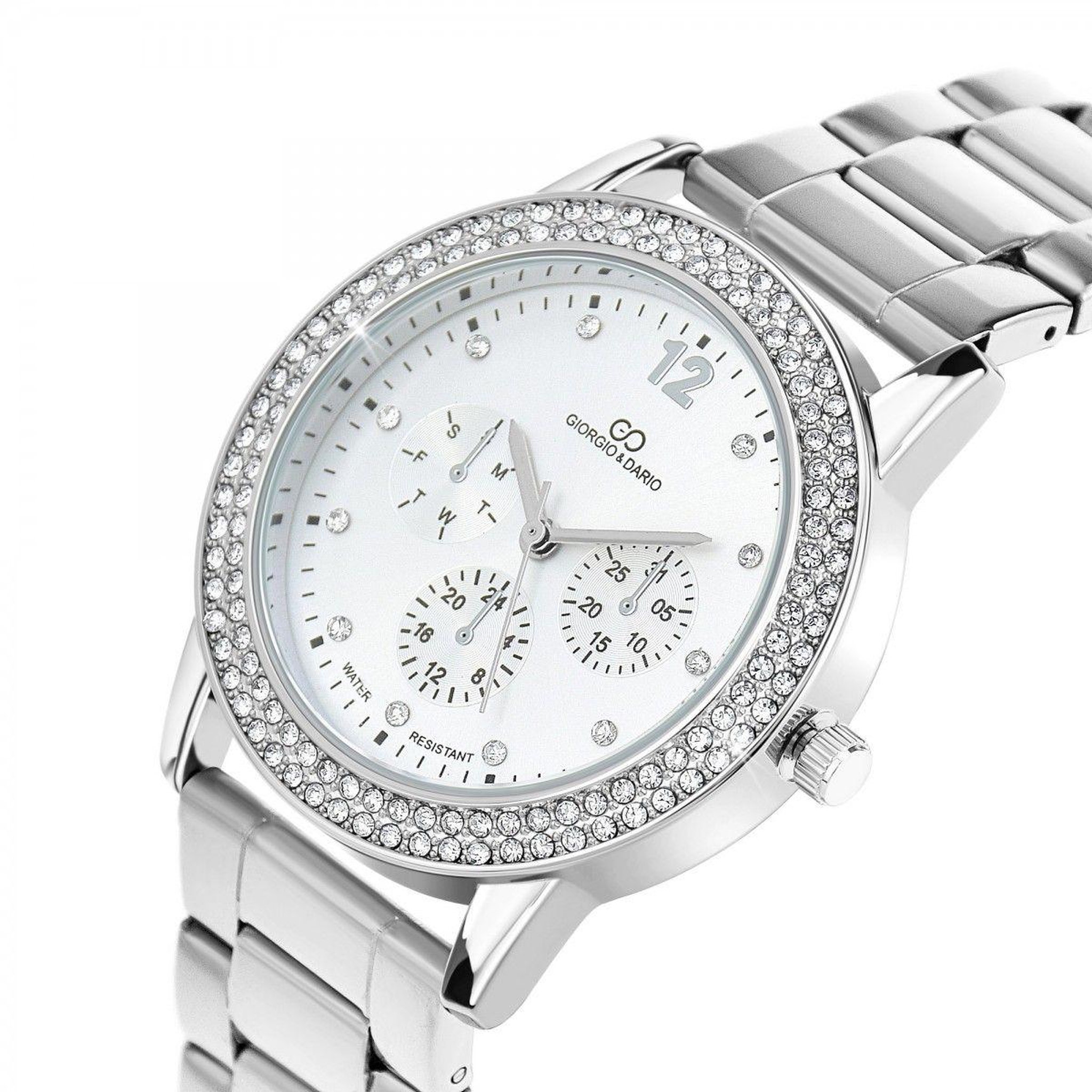Voir la diapositive 3 : SC CRYSTAL Montre Keyla élégante ornée de Cristaux scintillants par SC Crystal