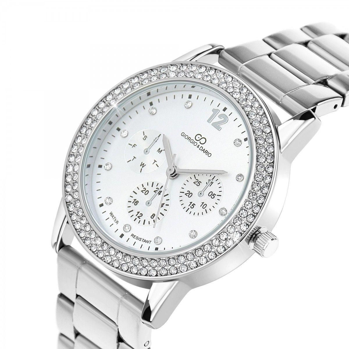 SC CRYSTAL Montre Keyla élégante ornée de Cristaux scintillants par SC Crystal