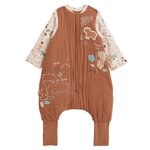 Petit Béguin Turbulette TOG 2 en gaze de coton avec pieds retroussables et manches amovibles Kansas City. Coloris disponibles : Marron